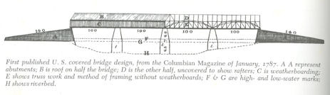 Permanent Bridge. Drawing from Covered Bridges of the Middle Atlantic States, by
R. S. Allen, page 2